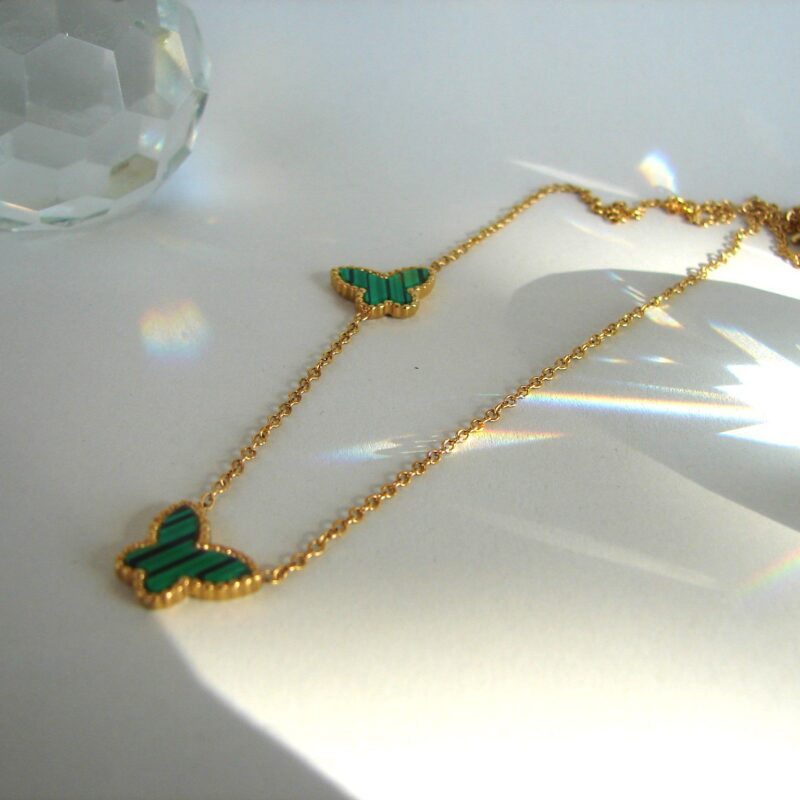 Green Butterfly Necklace for women Pakistan by dango