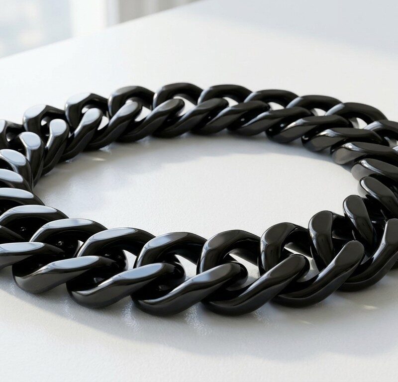 Black Cuban Steel Bracelet for Men Pakistan by dango