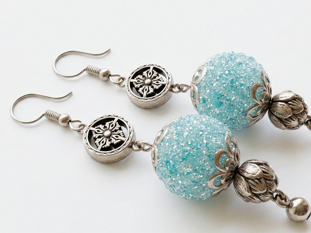 blue handmade earrings pakistan Ethnic Earrings for Women Pakistan by dango