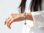 925 Silver Blue Heart Charm Bracelet - Image 2