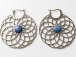 Natural kayanite Stainless Steel Hoop Earrings for women in Pakistan by dango