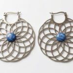 Natural kayanite Stainless Steel Hoop Earrings for women in Pakistan by dango