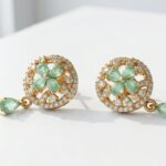 Green Zircon Earrings for women in Pakistan by dango