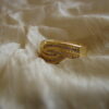 Gold Waves Band Zircon Ring