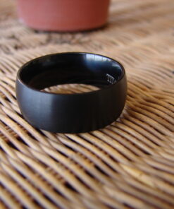 8mm Matte Black Titanium Ring