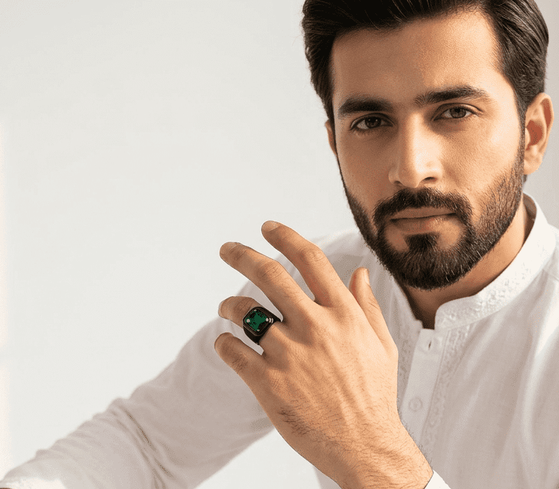 Black Steel Men's Ring Pakistan by dango