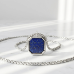Lapis Pendant in Steel Pakistan by dango