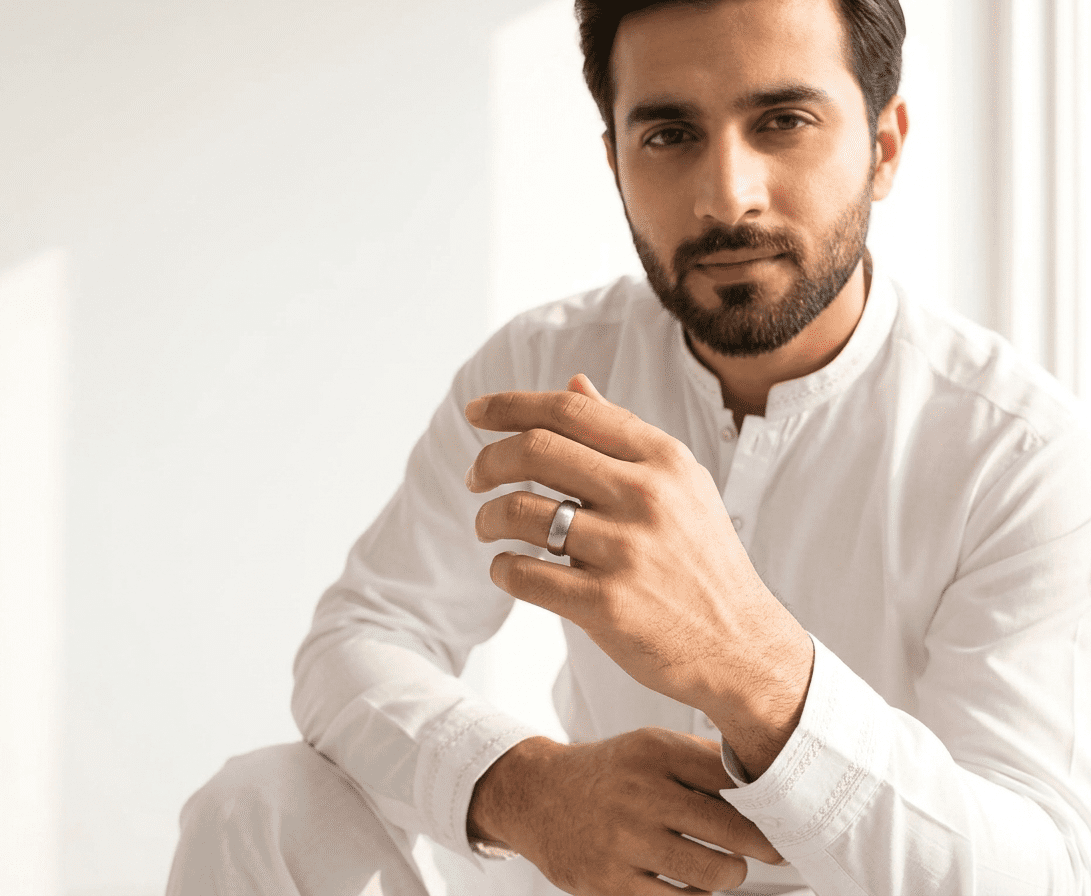matte steel ring Tungsten Carbide Men's Ring Pakistan by dango