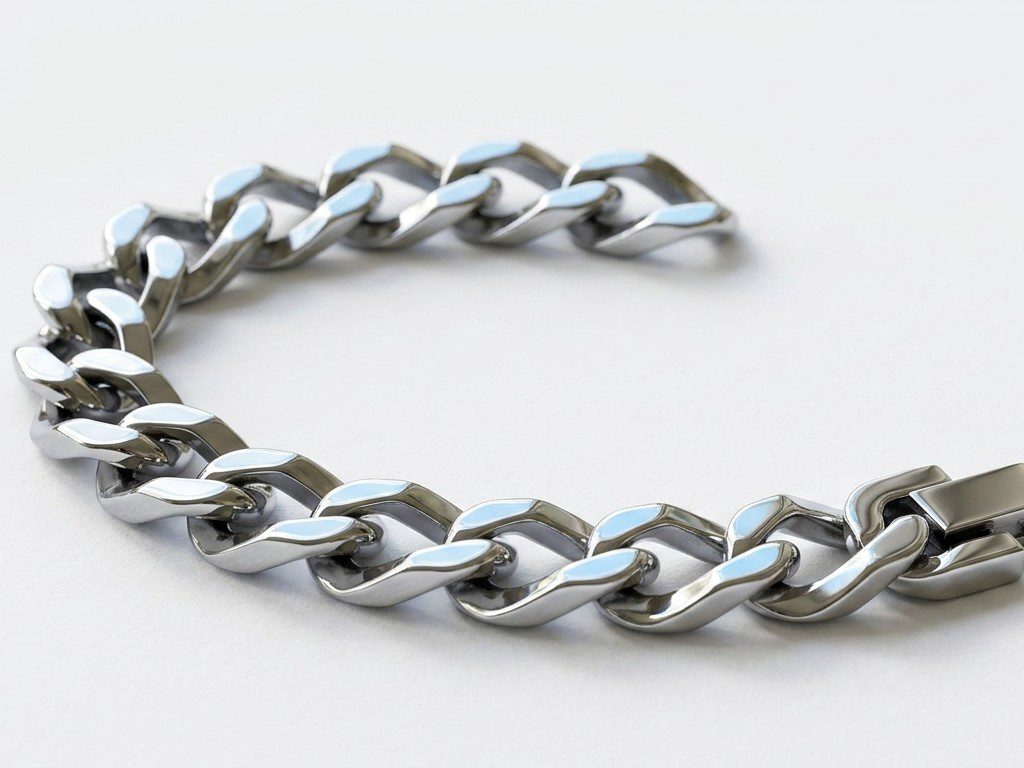 steel bracelet for men pakistan (3) Steel Curb Chain Bracelet for Men Pakistan by dango