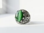 Green Stone Steel Ring for Men Pakistan by dango