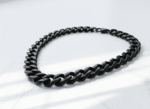 7mm Black Steel Cuban Chain for men Pakistan by dango