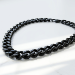 7mm Black Steel Cuban Chain for men Pakistan by dango