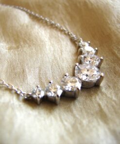 Moissanite Necklace in 925 Sterling Silver