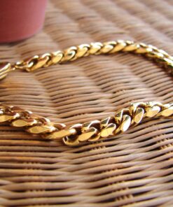 6mm Golden Steel Cuban Bracelet