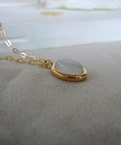 White Opal Gold Plated Pendant