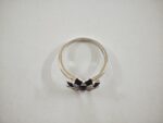 Natural Quartz & Black in 925 Silver Ring