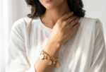 Gold Plated Coin & Zircon Bracelet - Image 2