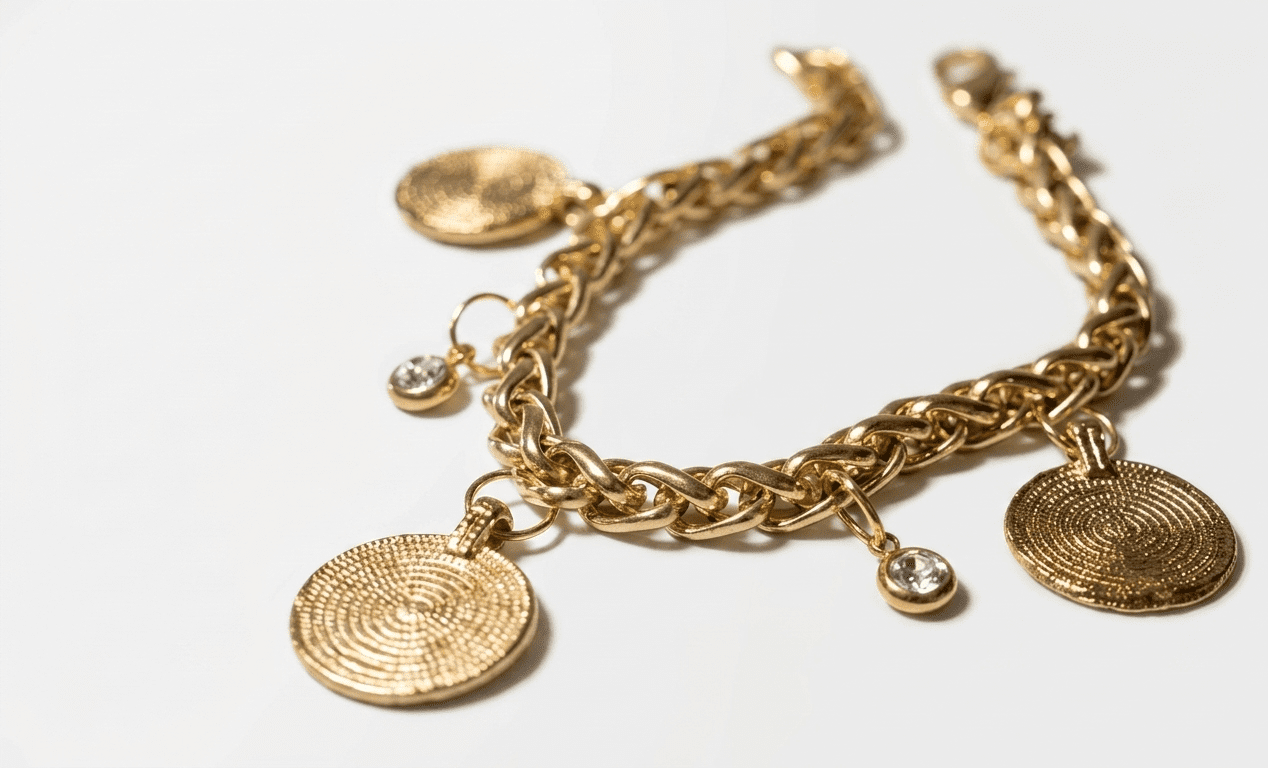 gold plated bracelet pakistan Gold Plated Coin Bracelet for women in Pakistan by dango