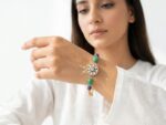 Jade (Kasbi) & Amethyst Gold Plated Bracelet - Image 2