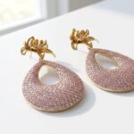 Pink Zircon Luxury Earrings for women in Pakistan by dango
