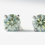 Moissanite Silver Stud Earrings Pakistan by dango