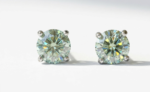 Moissanite Silver Stud Earrings Pakistan by dango