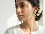 Yellow Zircon Studded Earrings - Image 2