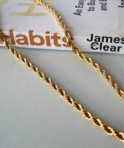 4mm Gold Plated Rope Steel Chain