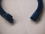 8mm Blue Steel Curb Chain Bracelet - Image 3
