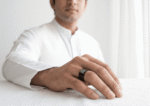 Abalone Shell Black Steel Ring - Image 3