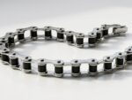 Silver & Black Stainless Steel Biker Chain