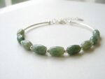 Natural Jade in 925 Silver Bracelet Pakistan