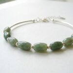 Natural Jade in 925 Silver Bracelet Pakistan