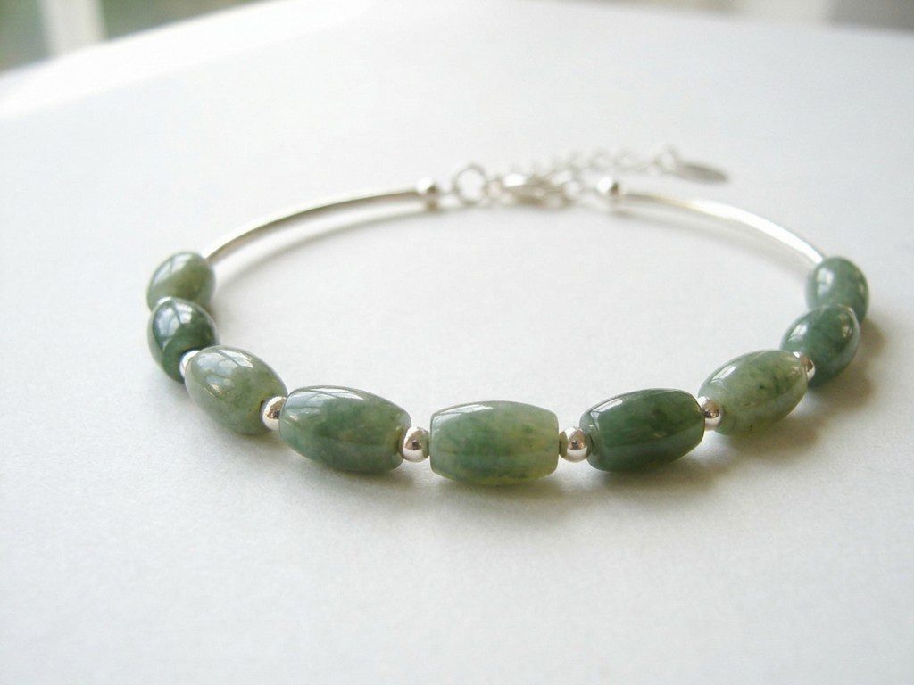 jade bracelet Natural Jade in 925 Silver Bracelet Pakistan