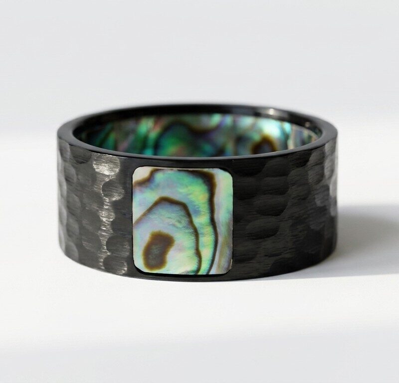 Shell Black Steel Ring for Men Pakistan by dango
