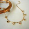 Gold plated Steel with Zircons Anklet