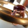 Natural Red Chalcedony Silver Ring