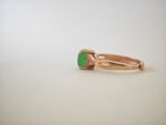 Gold Plated Green Oval Ring - Image 2