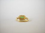 Adjustable Elongated Green Stone Delicate Ring - Image 3
