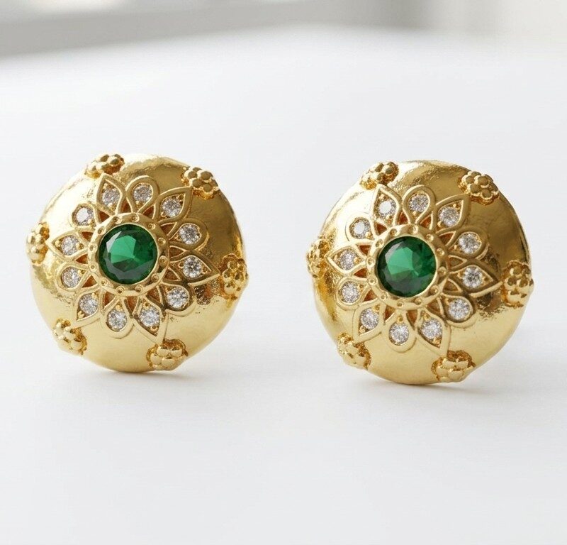 Gold Plated Stud Earrings for women in Pakistan by dango