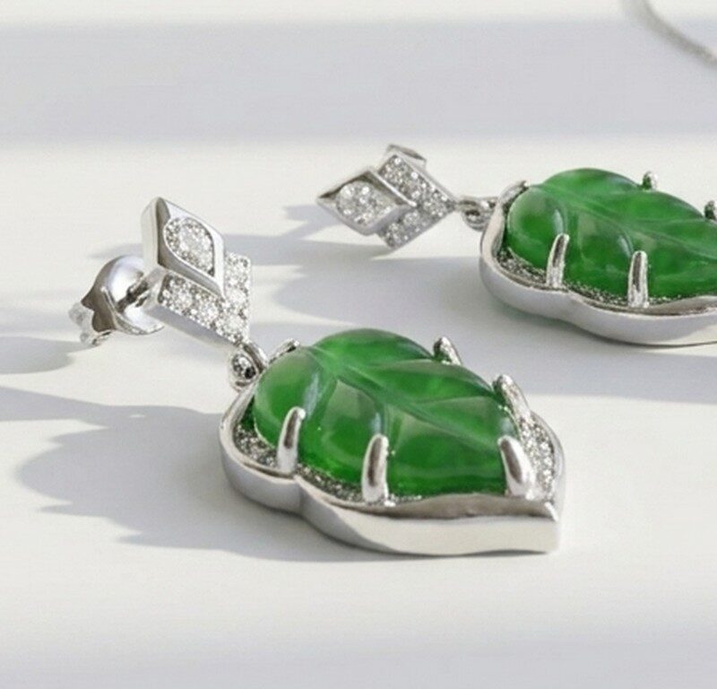 Minimal Green Earrings for Women Pakistan by dango