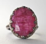 Natural Ruby Silver Ring Pakistan by dango