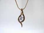 Dango Gold Plated Silver Diya Pendant with Chain for women pakistan