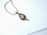 Gold Plated Silver Diya Pendant with Chain - Image 3