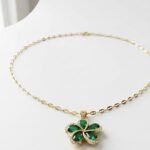 Green Flower Pendant Necklace