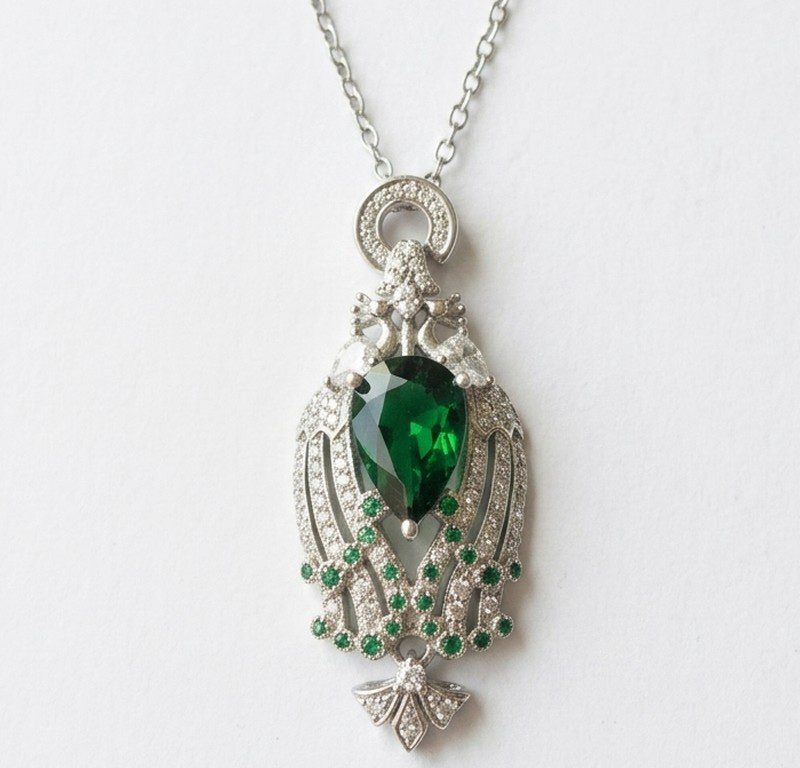 Luxury Green Zircon Pendant Pakistan by dango