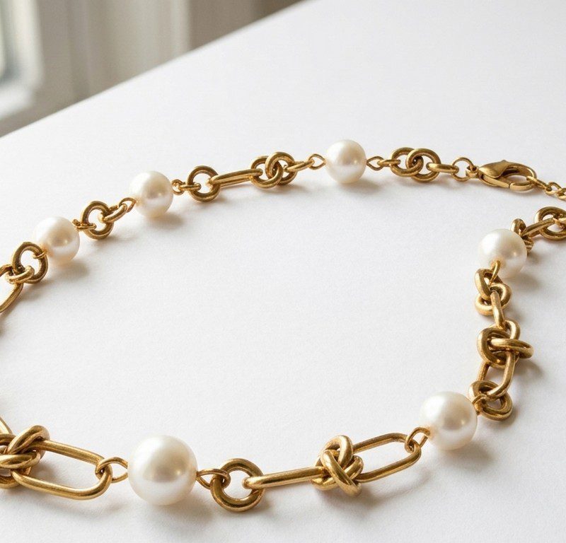 Gold Plated Steel Necklace Pakistan by dango