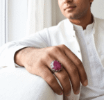 15ct Natural Ruby (Laal) Silver Ring - Image 2