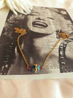 Gold Plated Chain with Natural Tourmaline Pendant - Image 3