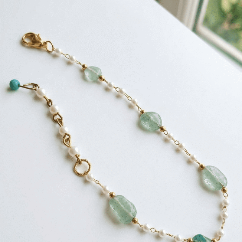 Natural Jade Stone Anklet for women Pakistan by dango
